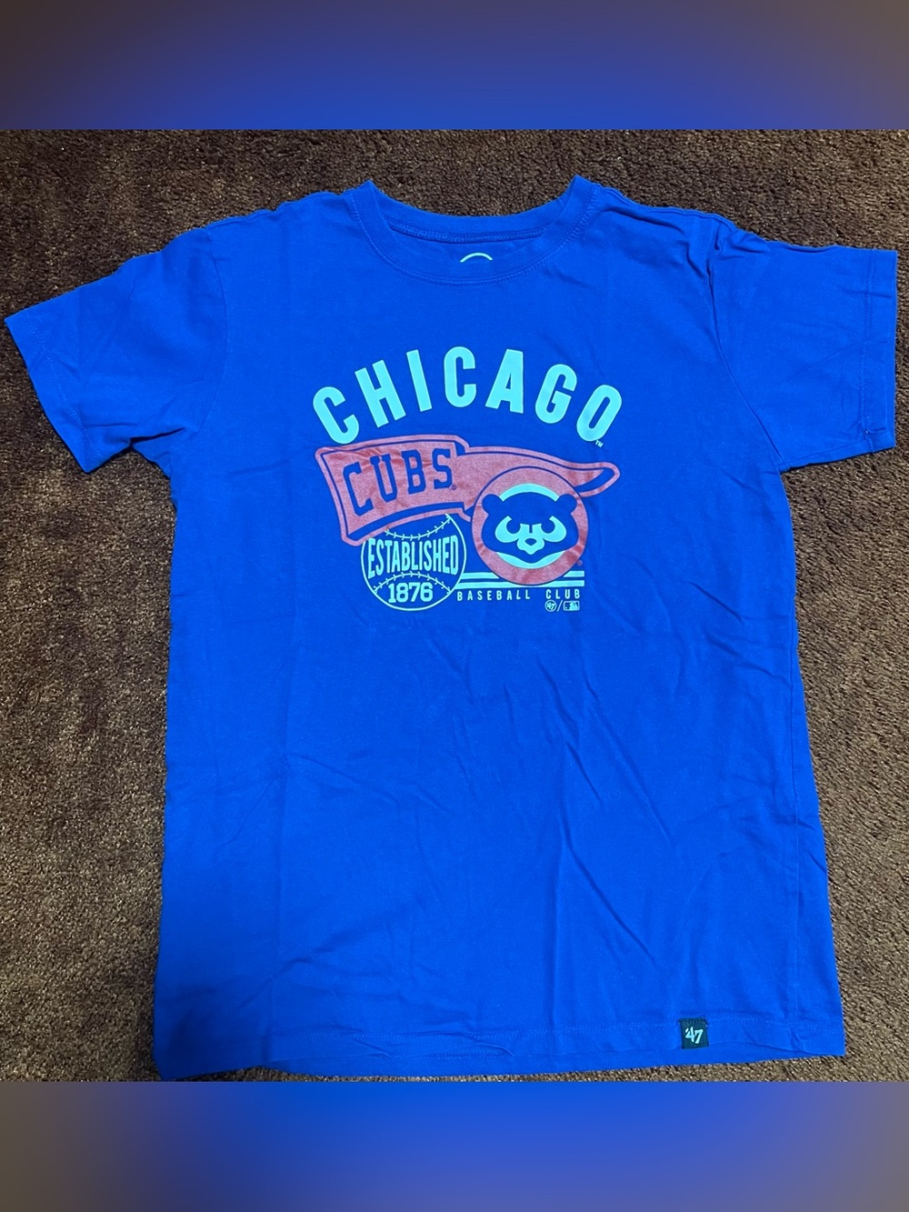 47 Boys Royal Blue Chicago Cubs Graphic Tee
